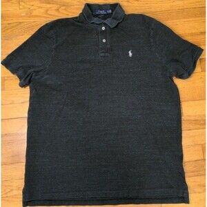 Polo Ralph Lauren Men's Shirt Dark Gray Silver Pony Classic Fit Preppy Size XL